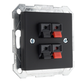 Розетка акустическая
Epsilon,  Retro Liregus,  2 пары,   цвет - черный матовый,  пластмасса,  IGL-4-01.R/SWM,  LIREGUS
 - PULSAL.RU