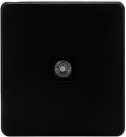 Розетка оконечная
Miele Round,  телевизионная (TV),  одинарная,   цвет - оникс,  пластмасса,  KR-78-0723-3,  Kranz
 - PULSAL.RU