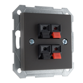 Розетка акустическая
Epsilon,  Retro Liregus,  2 пары,   цвет - черно-коричневый матовый,  пластмасса,  IGL-4-01.R/ON59,  29-241,  LIREGUS
 - PULSAL.RU